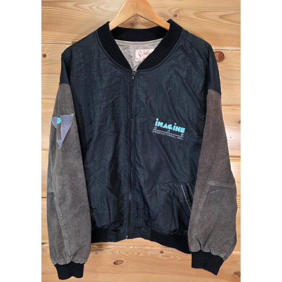 VTG Sichel Imagine One Productions Jacket Men Large 80s 90s Promotional Sports - Picture 2 of 16